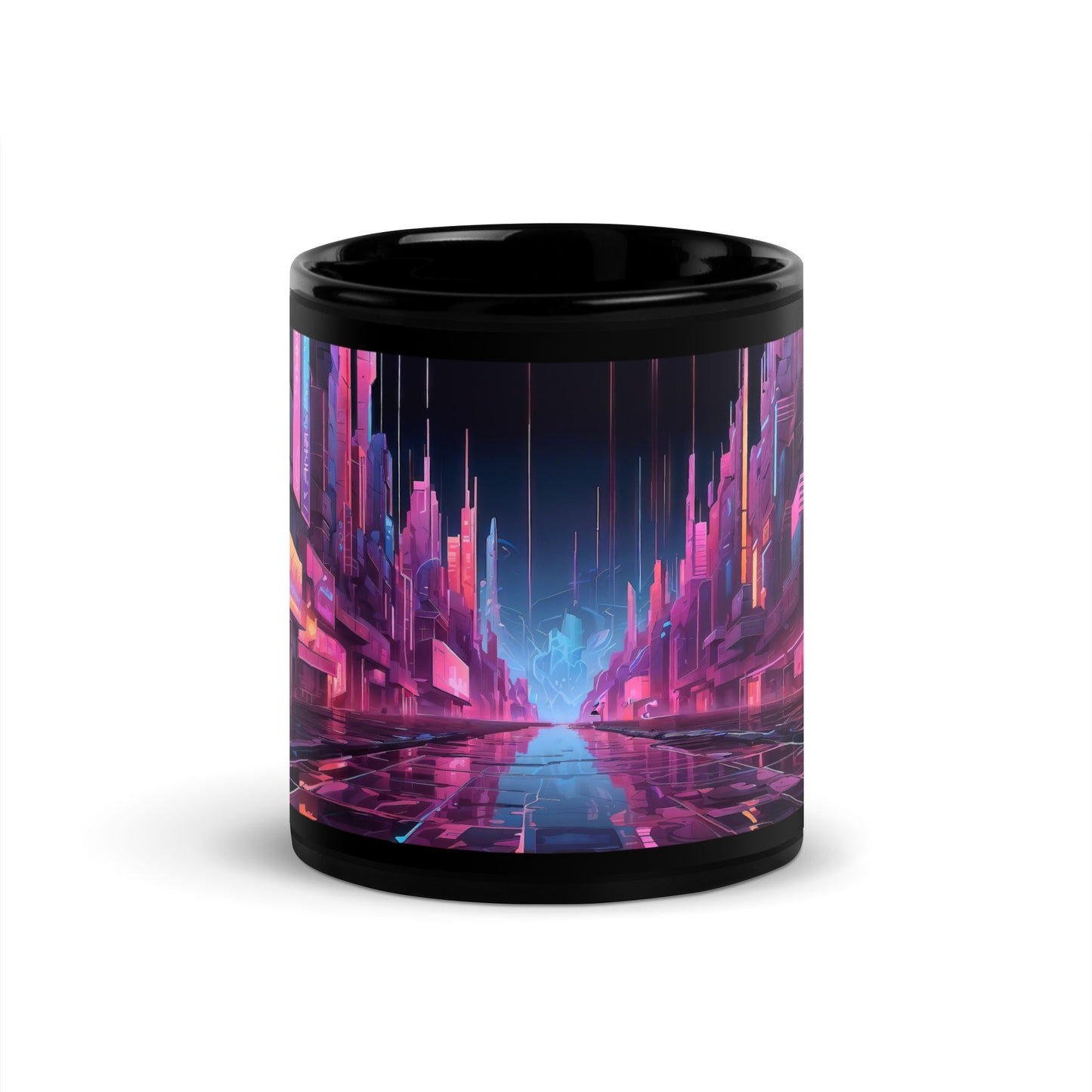 dotBlend Mug - Black - Cyber City Street