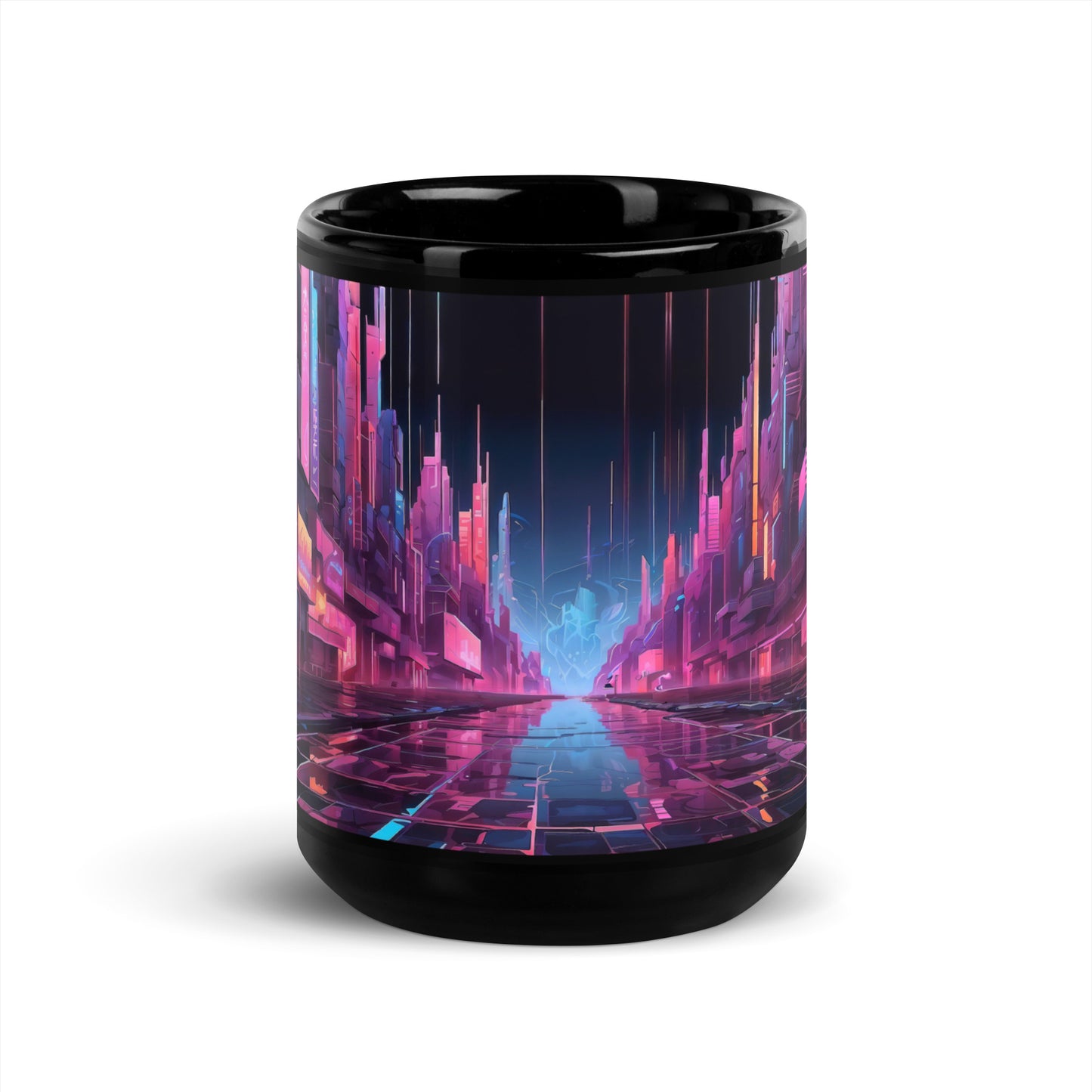 dotBlend Mug - Black - Cyber City Street