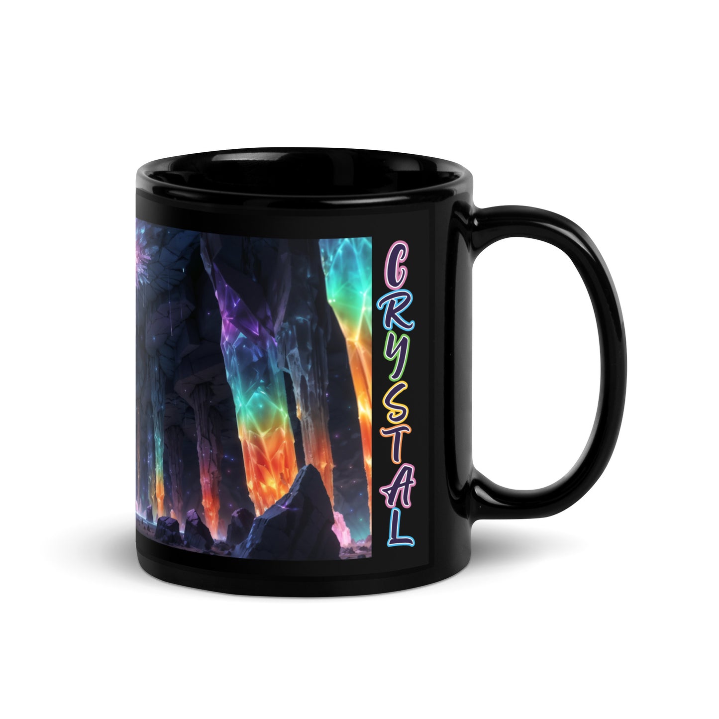 dotBlend Mug - Glossy Black - Living Crystal Cave