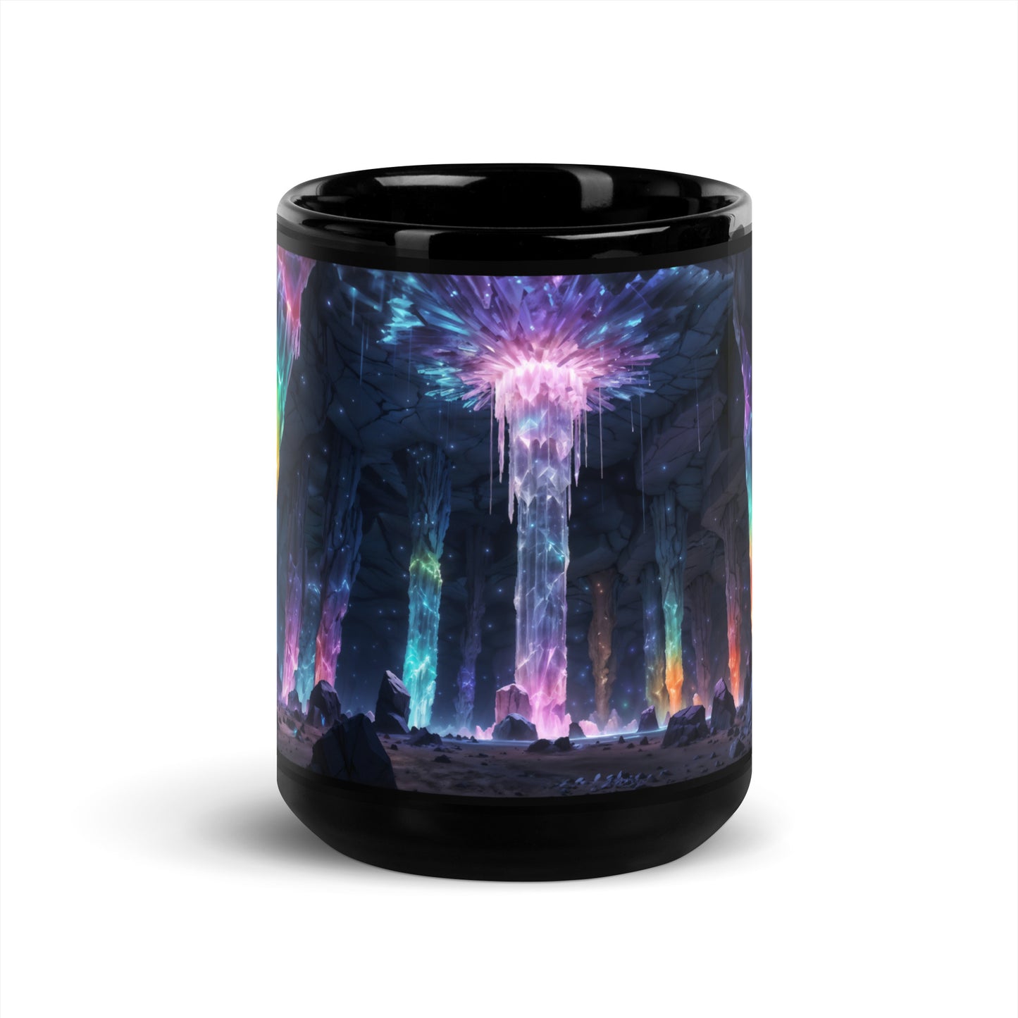 dotBlend Mug - Glossy Black - Living Crystal Cave