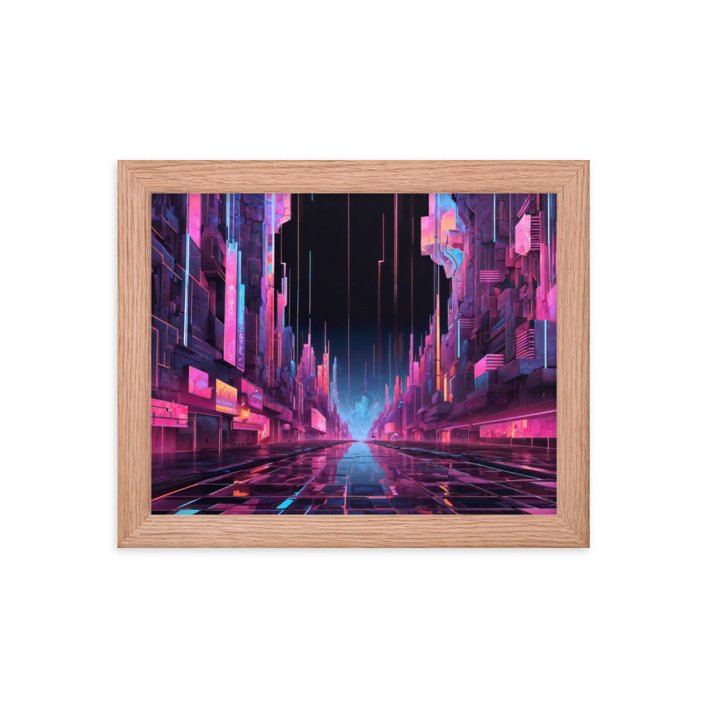 dotBlend Decorative Paper Poster - Optional Frames - Cyber City Street