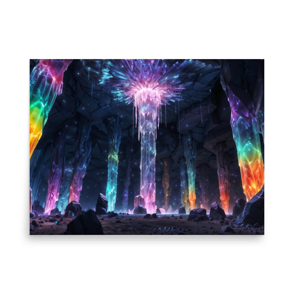 dotBlend Decorative Paper Poster - Optional Frames - Living Crystal Cave