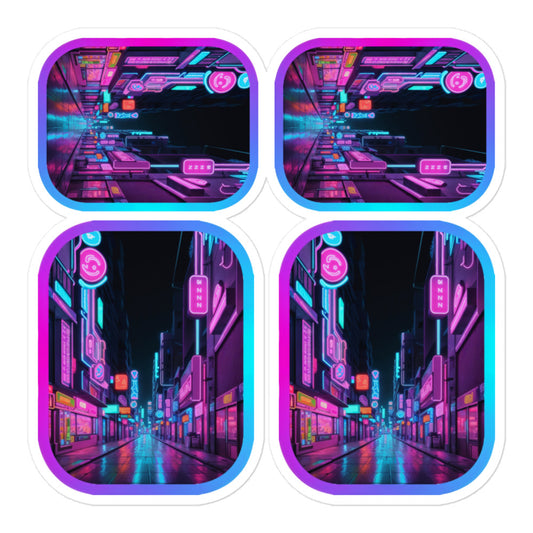 dotBlend Stickers - Neon Lit City Street