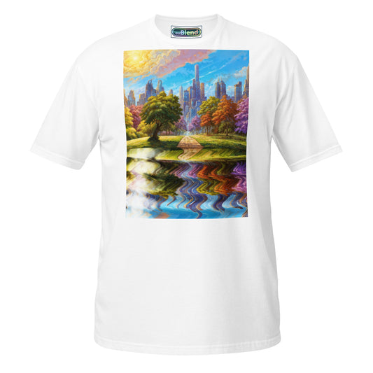 dotBlend Short-Sleeve Unisex T-Shirt - Vividly Colored Cityscape